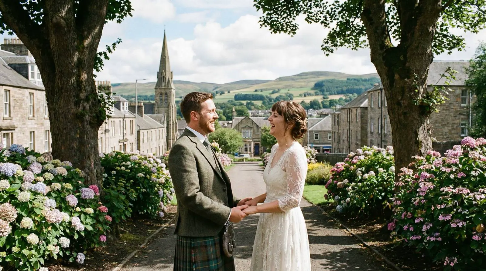 Example image: a couple, Scottish Borders